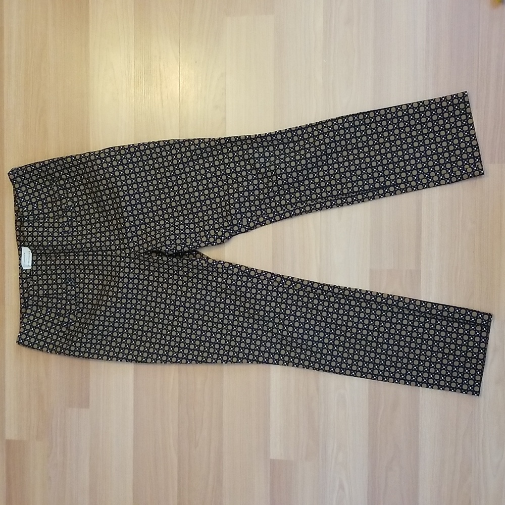 Anthropologie The Essential Slim Geometric Patterned Pants Size 6